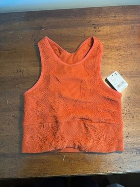 FP Movement by Free People orange racerback cutout sports bra